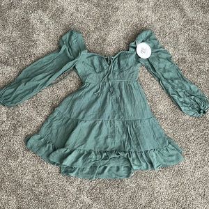 Princess Polly “Tate Long Sleeve Mini Dress Green”. No longer sold! Brand new!